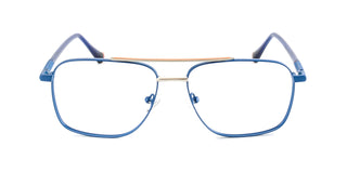 Maxima Men Matte Blue Square Metal Glasses