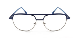 Maxima Men Matte Blue Aviator Metal Glasses