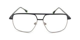 Maxima Men Matte Gray Square Metal Glasses