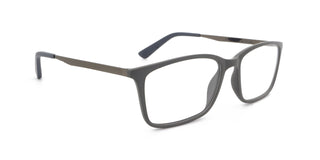 Maxima Men Matte Gray Square Acetate Glasses