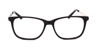 Maxima Men Matte Black Square Acetate Glasses