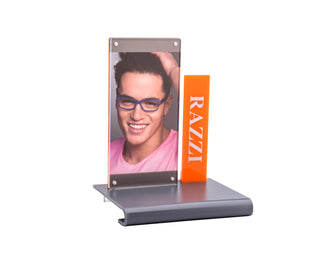 Acrylic Display | Gray & Orange | Razzi Pop Material - RAP-8089-4
