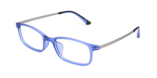 Maxima Unisex Matte Blue Rectangular Beta Titanium Glasses