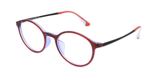 Maxima Unisex Matte Red & Blue Round Beta Titanium Glasses