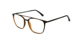 Maxima Unisex Matte Brown Square Beta Titanium Glasses