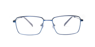 Maxima Men Shiny Blue Square Memory Titanium Glasses