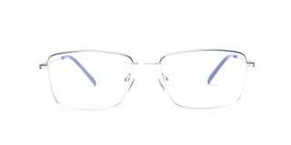 Maxima Men Shiny Silver Square Memory Titanium Glasses