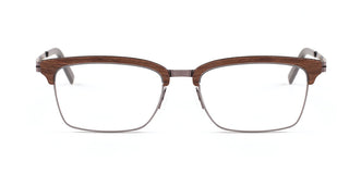 Maxima Matte Walnut Wood Series Square Reading Glasses