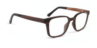 Maxima Matte Brown Wood Series Square Reading Glasses