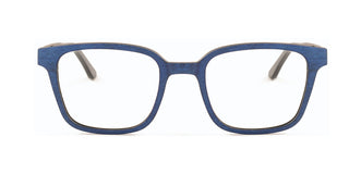 Maxima Matte Blue Wood Series Square Reading Glasses