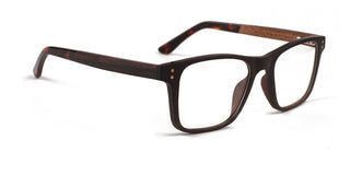 Maxima Matte Black Wood Series Square Reading Glasses