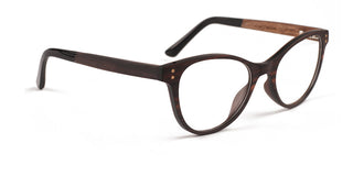 Maxima Matte Black Wood Series Cat Eye Reading Glasses