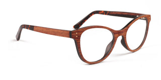 Maxima Matte Rose Wood Series Cat Eye Reading Glasses